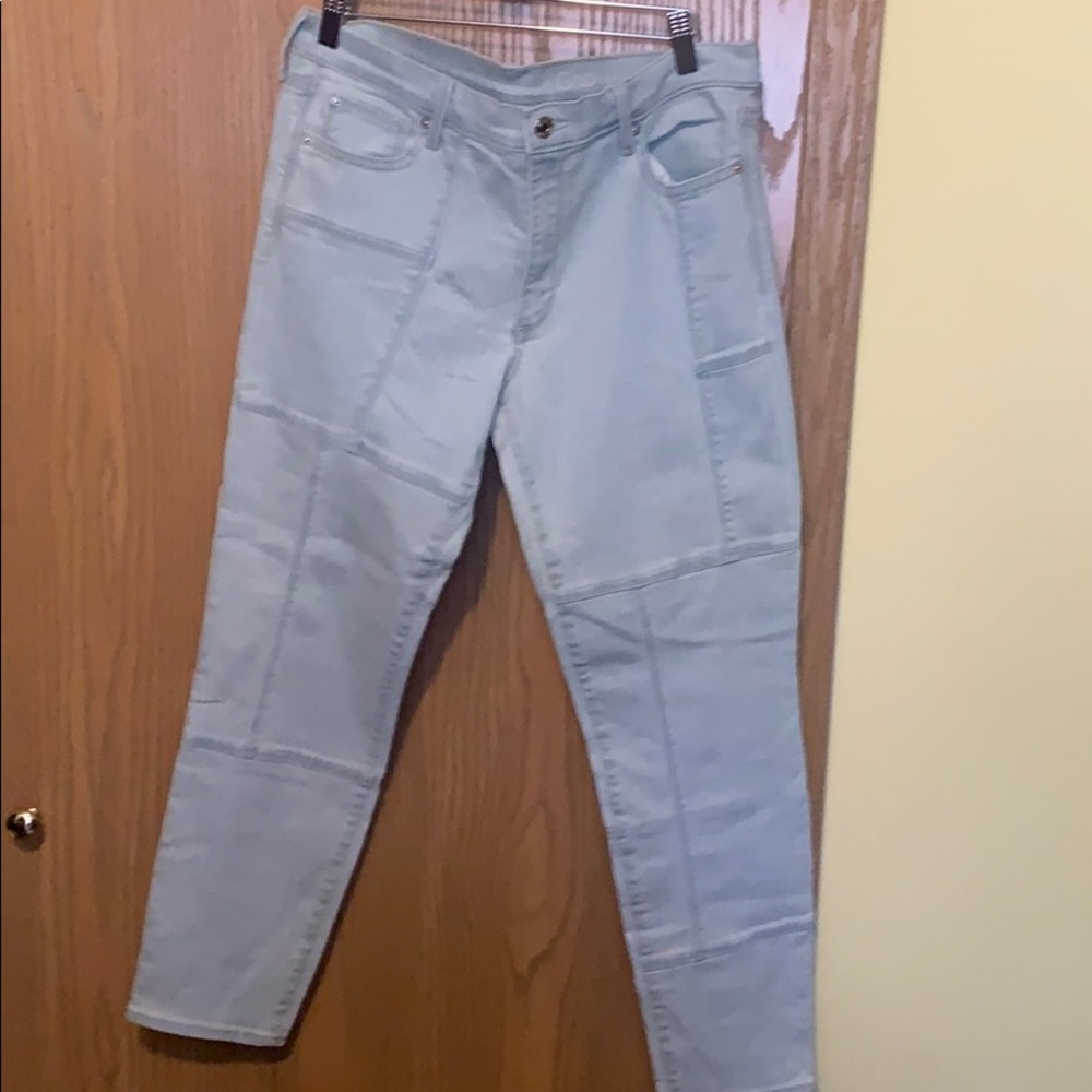 New Patch Pattern Gap Light Blue Jeans - image 1